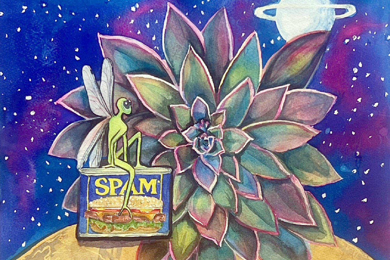 Denice Craig Tweedy’s “Space Jam” will be on exhibit at the Bay Club in Port Ludlow throughout July and August.