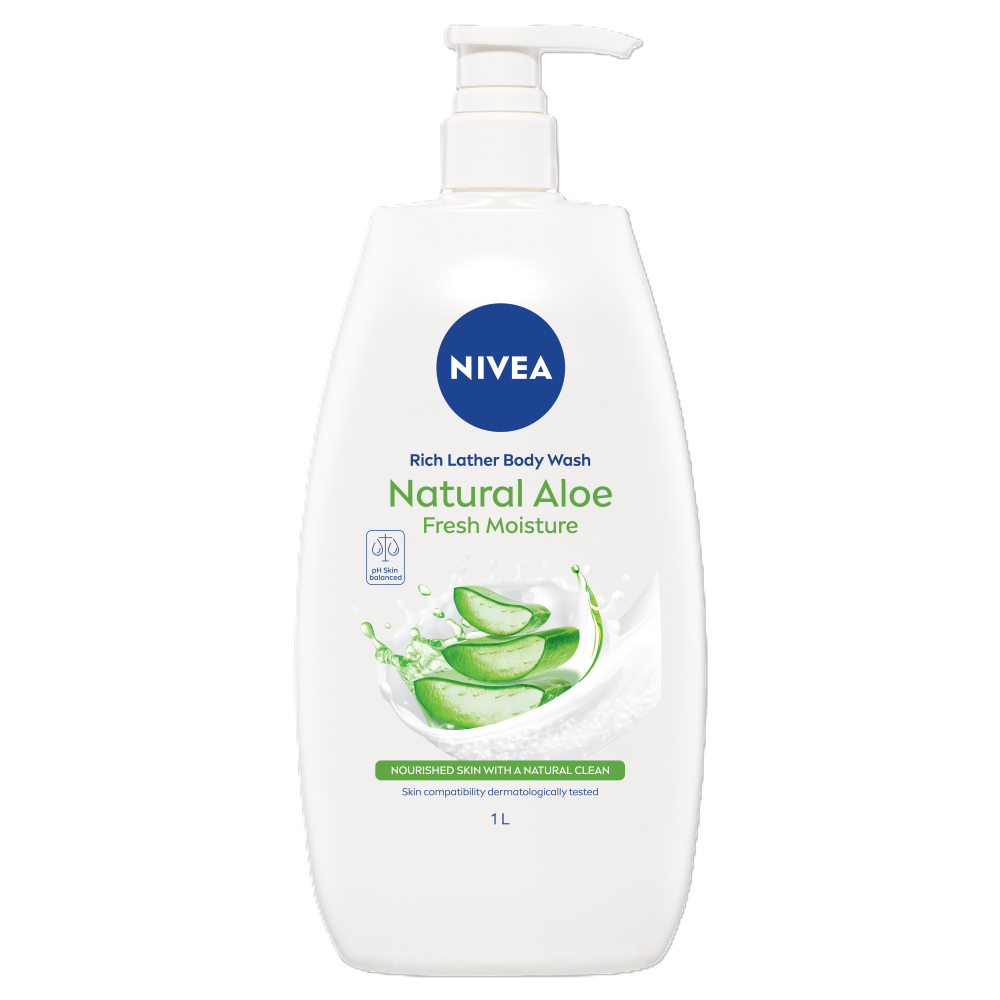 NIVEA Rich Moisture Creme with Natural Aloe Body Wash 1L NIVEA Rich Moisture Creme with Natural Aloe Body Wash 1L