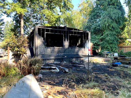 A man died in a residential structure fire on Thursday afternoon in Port Hadlock. (East Jefferson Fire Rescue)