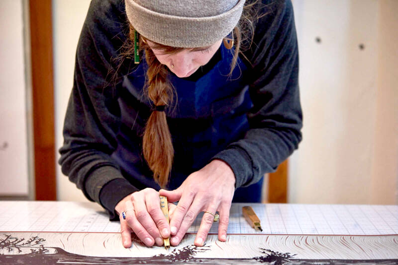 Chimacum-based printmaker Kelli MacConnell will give a free talk Sunday at Northwind Art’s Jeanette Best Gallery, 701 Water St. in Port Townsend. (Dina Ávila)