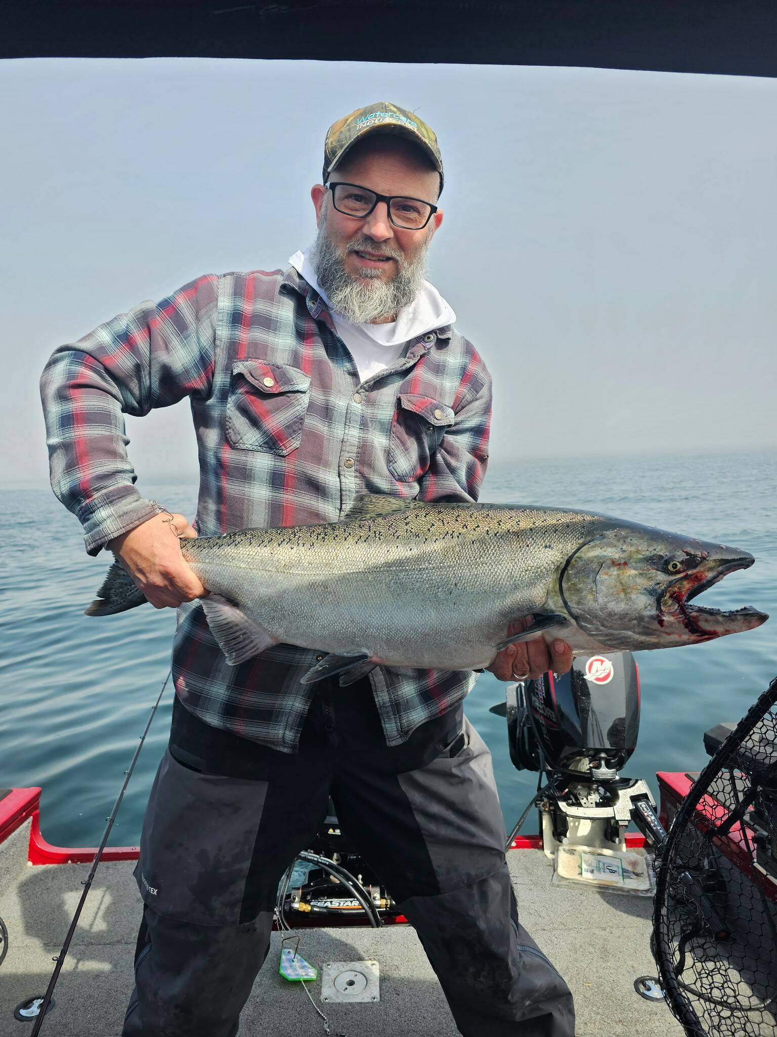 Tacoma’s Travis Zaffino made his first trip back to Sekiu last weekend since childhood fishing trips with his dad and had good success, catching this fine hatchery chinook.
