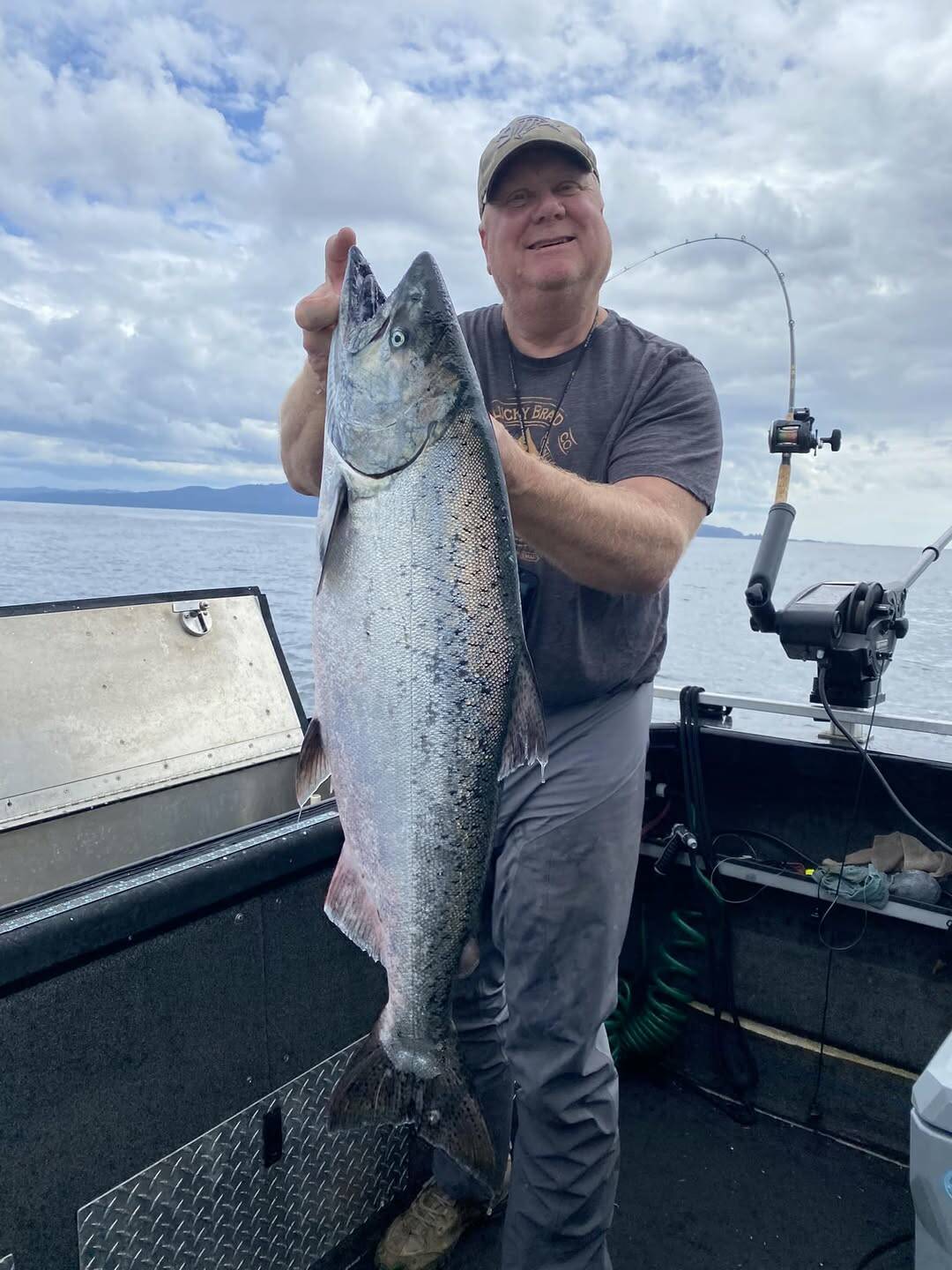 Terry Day caught this good-sized chinook while fishing off of Neah Bay.