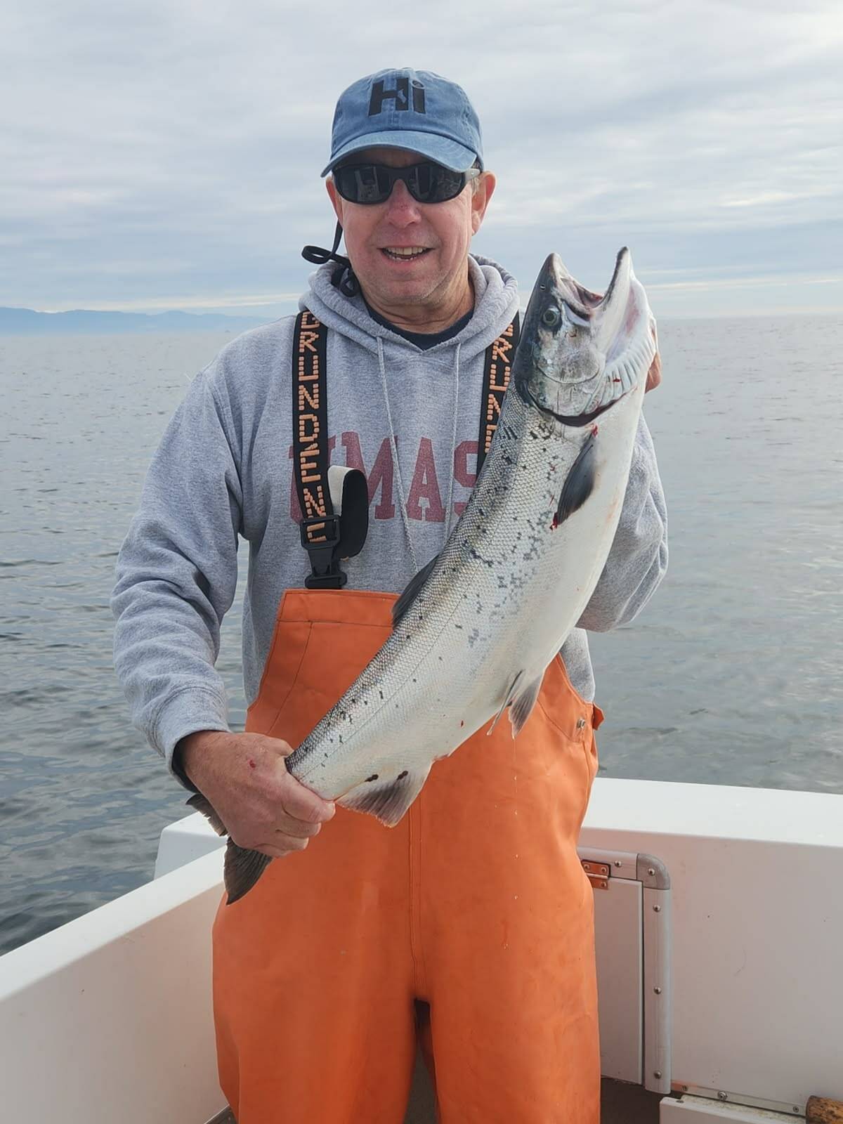 Seattle’s Dave Sivret fished for coho off of Sekiu during the wild silver opener last weekend. Coho fishing is open through Oct. 9 in Marine 
Area 5.