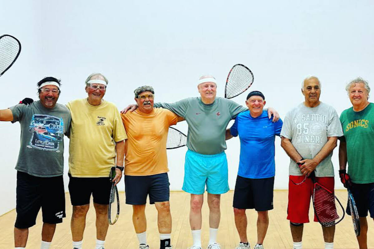 Pictured here is the “The Morning Crew”, a group of guys that have been members of the YMCA of Port Angeles for over 40 years and have been coming to play racquetball together. Photo courtesy Olympic Peninsula YMCA.
Pictured here is the “The Morning Crew”, a group of guys that have been members of the YMCA of Port Angeles for over 40 years and have been coming to play racquetball together. Photo courtesy Olympic Peninsula YMCA.
