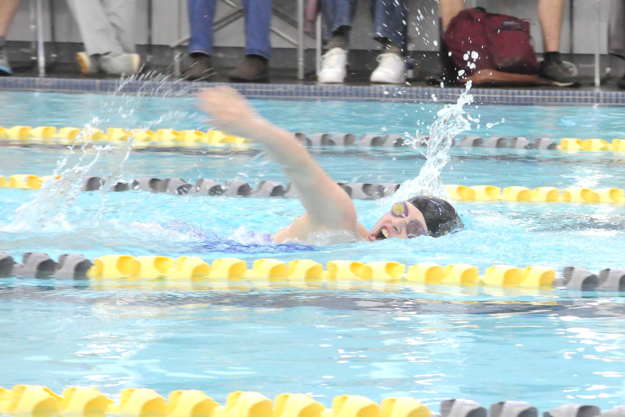 Matthew Nash/Olympic Peninsula News Group Sequim’s Holland Sol competes in the 500-yard freestyle during an Olympic League swim & dive meet against North Kitsap at the Sequim YMCA on Wednesday.
Matthew Nash/Olympic Peninsula News Group 
Sequim’s Holland Sol competes in the 500-yard freestyle during an Olympic League swim and dive meet against North Kitsap at the Sequim YMCA on Wednesday.