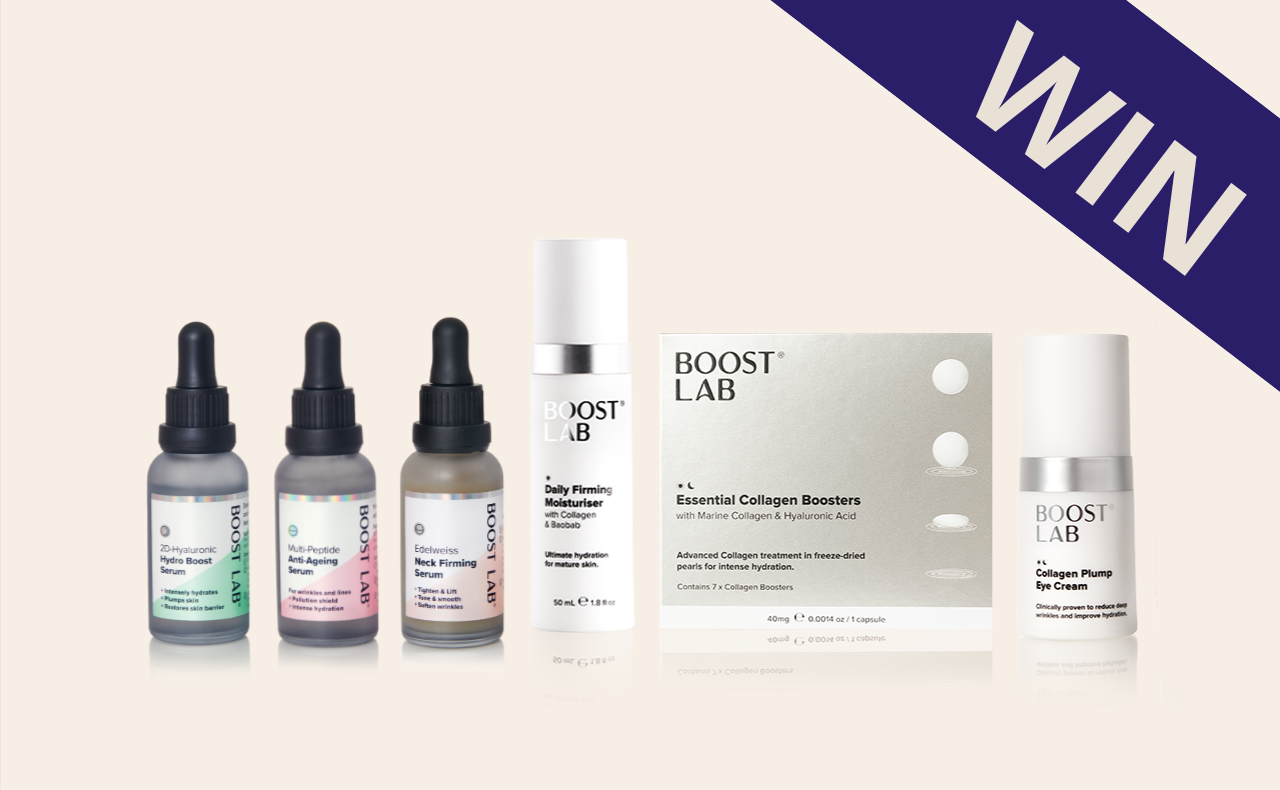 WIN 1 of 3 BOOST LAB skincare bundles (Valued at $219.70)!