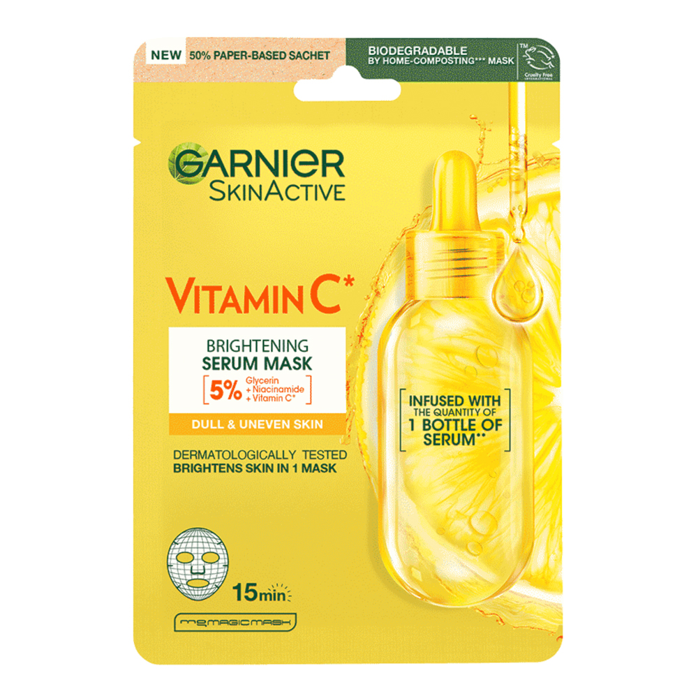 Garnier Hydra Bomb Vitamin C* Brightening & Hydrating Sheet Mask Garnier Hydra Bomb Vitamin C* Brightening & Hydrating Sheet Mask
